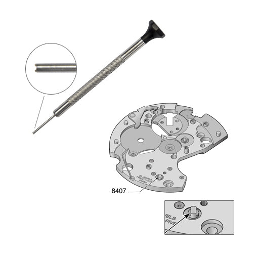 Bergeon 31081-EX-7750 special screw excenter for ETA / Valjoux 7750, 7751