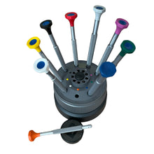 Load image into Gallery viewer, Bergeon 31081-S09 set of 9 screwdrivers with anodised aluminium body 0.50 to 2.50 mm
