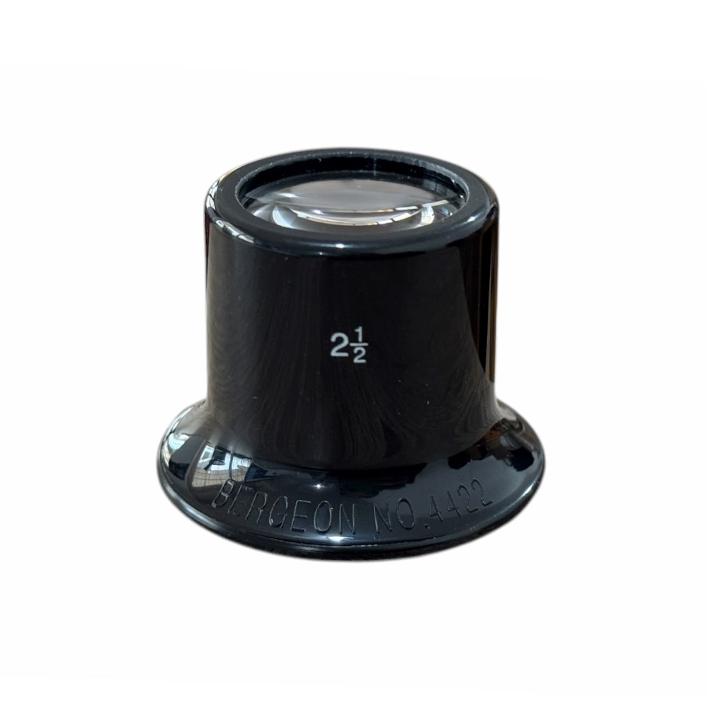 Bergeon 4422-2.5 watchmaker's loupe, plastic housing, inner screw ring, 4 magnification