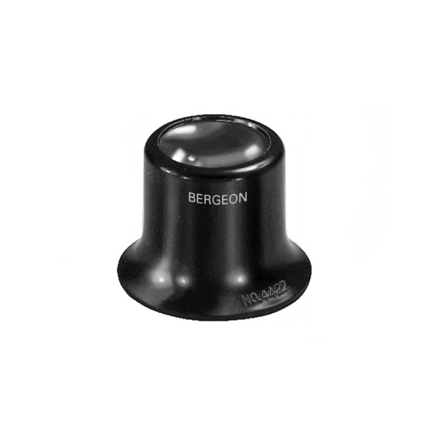Bergeon 4422-3 watchmaker's loupe, plastic housing, inner screw ring, 3.3x magnification