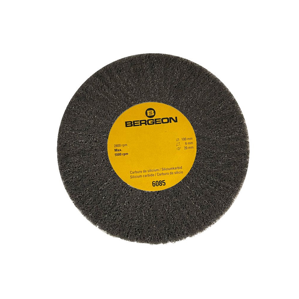 Bergeon 6085-E3 circular abrasive brush, carbon silicide, extra fine  for metal grinding