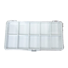 Load image into Gallery viewer, Bergeon 6089-10 plastic transparent box for watch parts, 10 divisions of 39 x 50 mm
