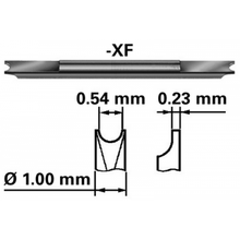 Load image into Gallery viewer, Bergeon 6825-XF, Replacement fork for bracelet pliers reference 6825, 1.00 mm suitable for Rolex bracelets, Extra-thin reversible spare fork, Ø 1.00 / 0.54 mm, thickness 0.23 mm
