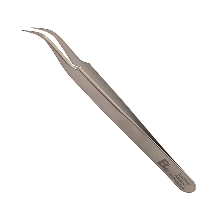 Bergeon 7026-7 antimagnetic tweezer with curved points 120 mm for watchmakers