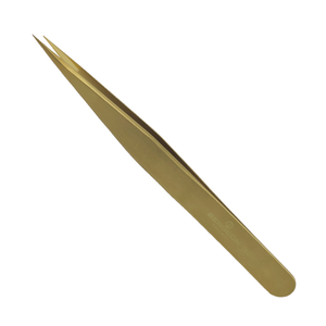 Bergeon 7422-PM-AM precision tweezers in brass for watchmaker's and jewellers 130 mm