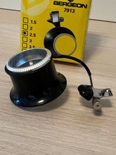 Load image into Gallery viewer, DAMAGED PACKAGE: Bergeon 7913-2.5 eyeglass watchmaker loupe with clip 4x, SEE PHOTOS
