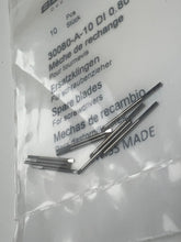 Load image into Gallery viewer, Bergeon 30080-A-10 DI 0.80 mm Steel Screwdriver Blades - Pack of 10
