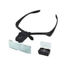 Load image into Gallery viewer, Bergeon 8909 glasses binocular magnifier LED light 1.0x, 1.5x, 2.0x, 2.5x and 3.5x
