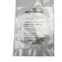Load image into Gallery viewer, Bergeon 30080-A-10 DI 0.80 mm Steel Screwdriver Blades - Pack of 10
