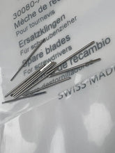 Load image into Gallery viewer, Bergeon 30080-A-10 DI 0.60 mm Steel Screwdriver Blades - Pack of 10
