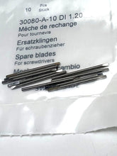 Load image into Gallery viewer, Bergeon 30080-A-10 DI 1.20 Precision Screwdriver Blades - Pack of 10
