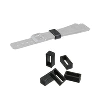 Load image into Gallery viewer, Black silicone keeper for watch strap, 22mm
