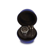 Blue Boxy Watch Box protect, leather imitation
