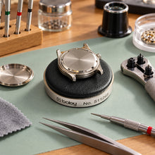 Load image into Gallery viewer, Boley watch black leather casing cushion 53 mm
