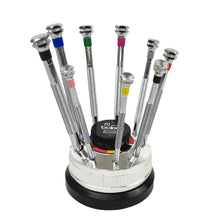 Load image into Gallery viewer, Boley set of 9 screwdrivers on a rotating base
