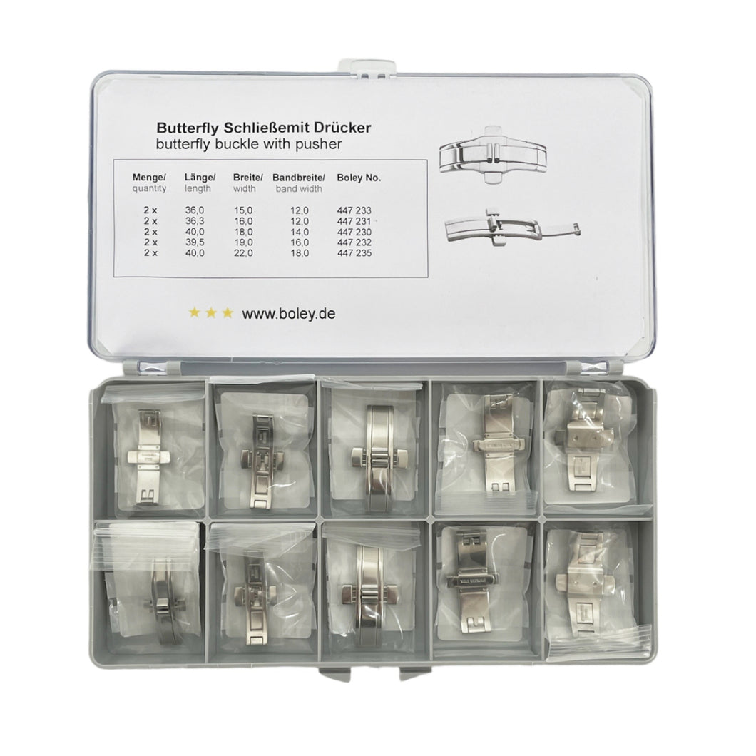 Butterfly bracelet stainless steel clasps set of 10 pcs