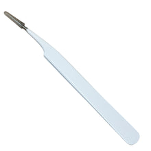 Load image into Gallery viewer, Buzzufy C17 white coated tweezer for watch parts, non-magnetic, 120mm
