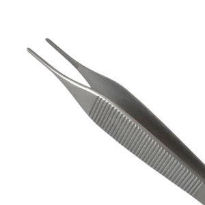 Buzzufy D11 serrated tip tweezers for diamonds, stones, beads, cord, 125mm