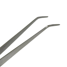 Load image into Gallery viewer, Buzzufy S10 soldering tweezer for jewelers with fibre grip curved length 165 mm
