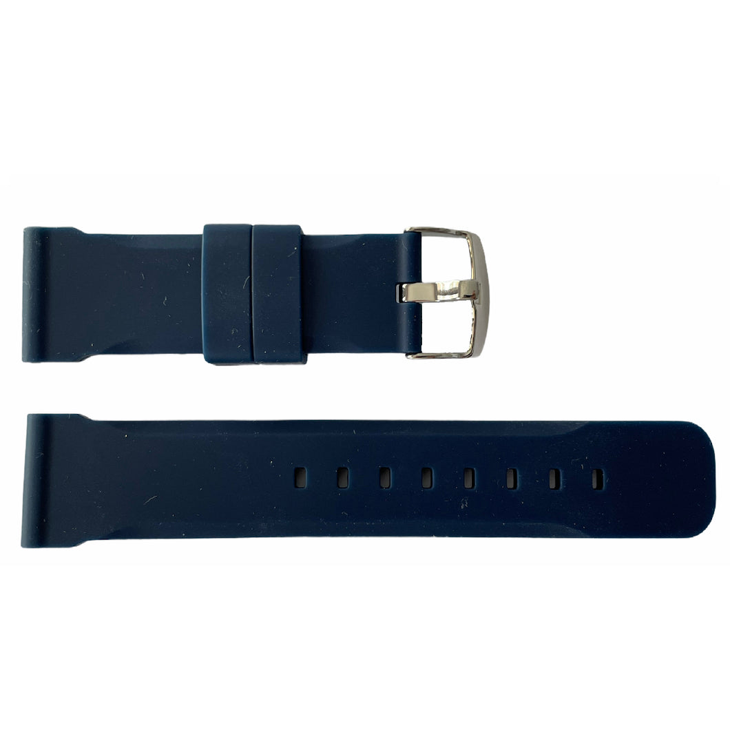 Buzzufy silicone dark blue chrono watch strap 18mm