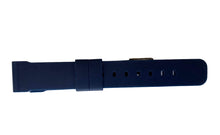 Load image into Gallery viewer, Silicone dark blue chrono watch strap 20 mm
