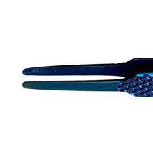 Load image into Gallery viewer, Buzzufy Z12 blue flat tip jeweler's tweezers, non-magnetic 120 mm
