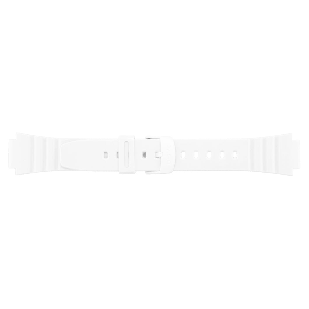 Casio 10409325 white rubber watch strap W-214HC-7AV, W-214HC-7BV 16 mm