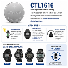 Load image into Gallery viewer, Casio CTL1616 Battery Capacitor for Various Models
