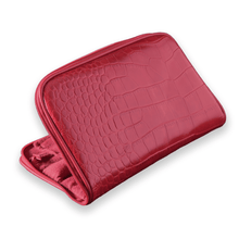 Load image into Gallery viewer, Connoisseurs leather red jewellery clutch CONN1054
