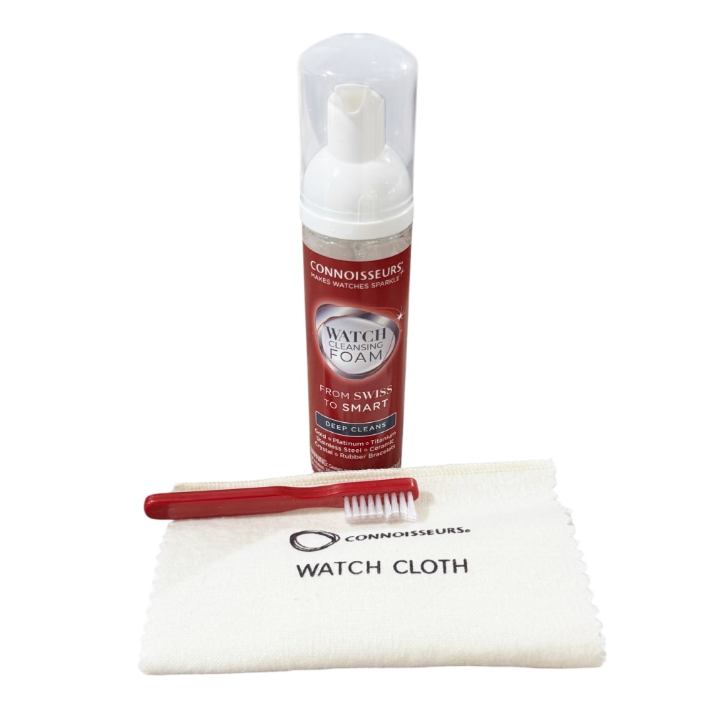 Connoisseurs Watch Cleansing Foam + Polish Cloth + Brush CONN789