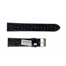 Load image into Gallery viewer, Croco pattern black leather watch strap 20 mm
