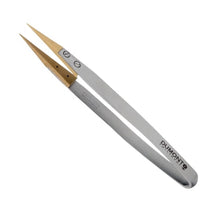 Load image into Gallery viewer, Dumont Dumoxel tweezer 159 with wooden tips for scratch-sensitive components 110 mm
