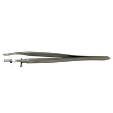 Load image into Gallery viewer, Dumont tweezer Type 9/2, for Breguet hairspring spiral, wide execution, stainless steel-carbon, 110 mm
