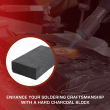 Load image into Gallery viewer, Charcoal for soldering and holder 140 x 70 x 30 mm
