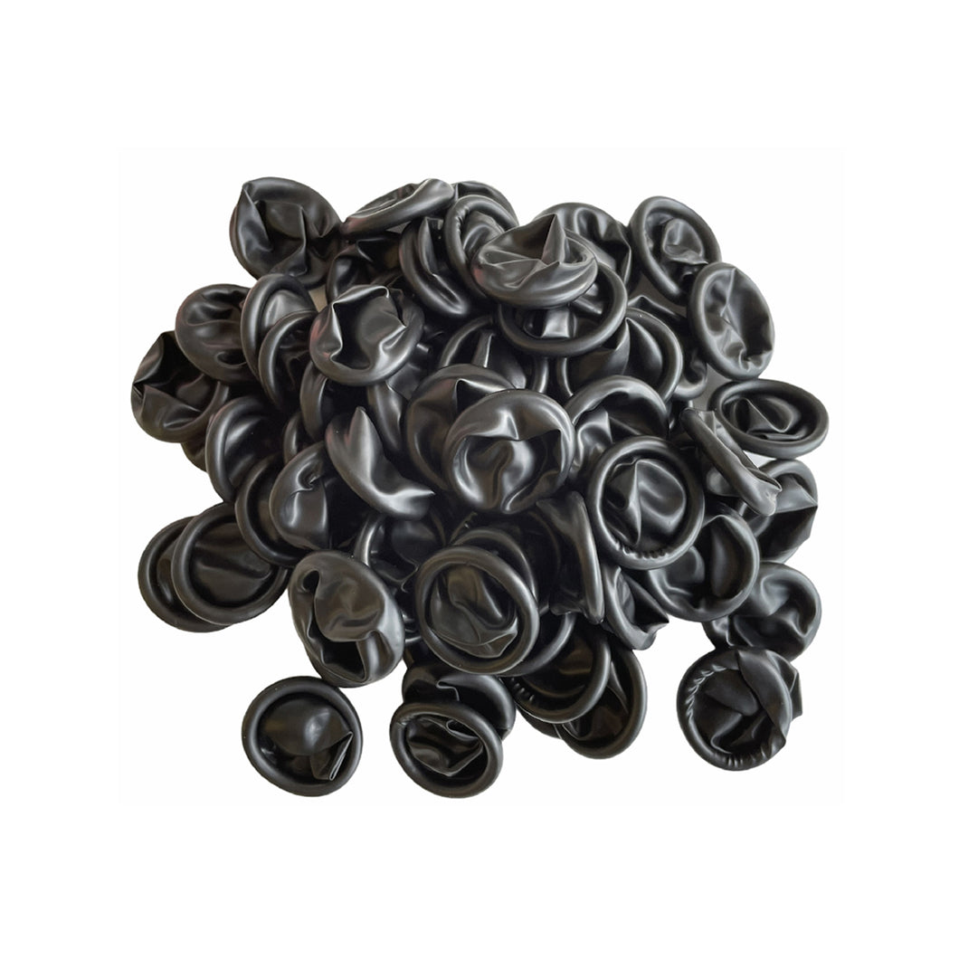 ESD Anti-static black latex rubber finger cots for watchmakers size L 100 pcs