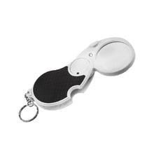Load image into Gallery viewer, Folding magnifying glass pocket magnifying glass led x4
