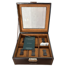 Load image into Gallery viewer, Friedrich 23 brown leather watch box for 6 watches
