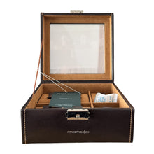 Load image into Gallery viewer, Friedrich 23 brown leather watch box for 6 watches
