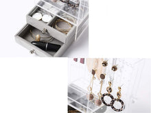 Load image into Gallery viewer, Gugita Elegant Transparent Grey Jewellery Organiser and Display Box
