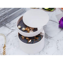 Load image into Gallery viewer, Gugita Round Jewellery Box Organiser with Pull-Out Compartments

