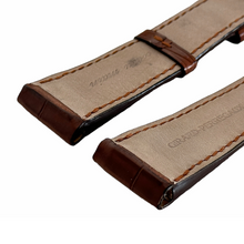 Load image into Gallery viewer, Girard-Perregaux dark brown watch leather strap 24mm
