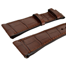 Load image into Gallery viewer, Girard-Perregaux dark brown watch leather strap 24mm
