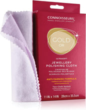 Load image into Gallery viewer, Connoisseurs Gold Jewellery Cleaning Cloth Ultrasoft Polishing Cloths to Clean, Buff &amp; Restore Shine CONN738
