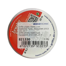 Load image into Gallery viewer, Griffin Jewelry Elastic Cord, transparent, Ø 0,5 mm, 25 m
