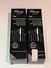 Load image into Gallery viewer, DAMAGED PACKAGING: 2 PACK Hagerty Silver Guard Cutlery Roll for 12 Table Knives - Anti-Tarnish Storage Protector SEE PHOTOS
