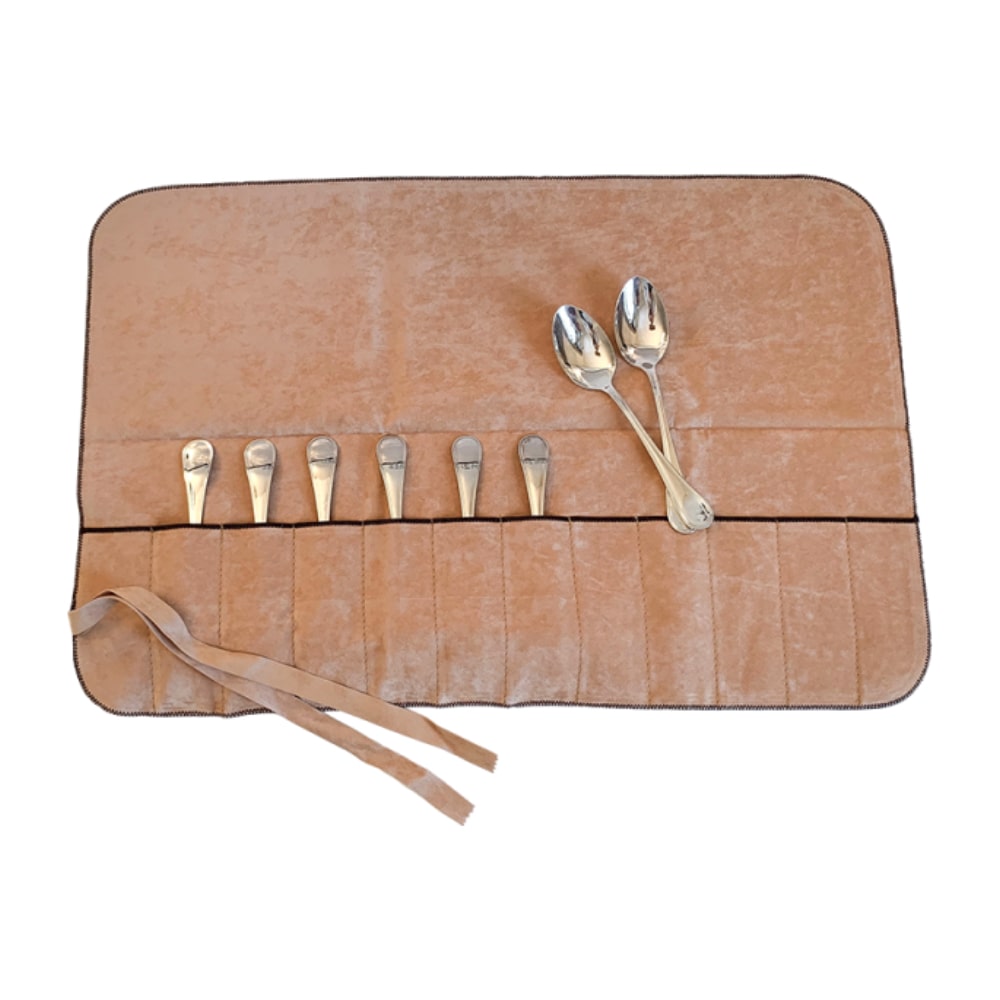 Hagerty Silver Guard Cutlery Rolls A119004, cutlery roll for 12 silver fruit or dessert spoons
