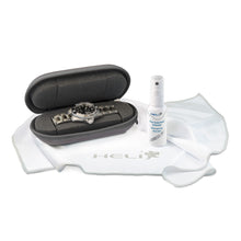 Load image into Gallery viewer, Heli watch care set with watch cloth, metal watch strap spray cleaner and watch case
