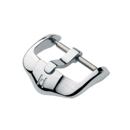 Hirsch Active silver stainless steel buckle for watch strap 20 mm, Silver Shiny Buckle, ref. BC1032-2-20