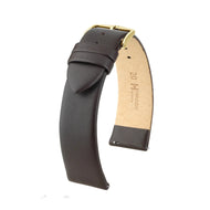 Hirsch brown calf leather watch strap Toronto L 19 mm  03702010-1-19