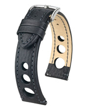 Load image into Gallery viewer, Hirsch Rally Black Watch Strap - Quick Release 22 mm
